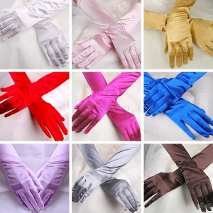 lange Satin Handschuhe